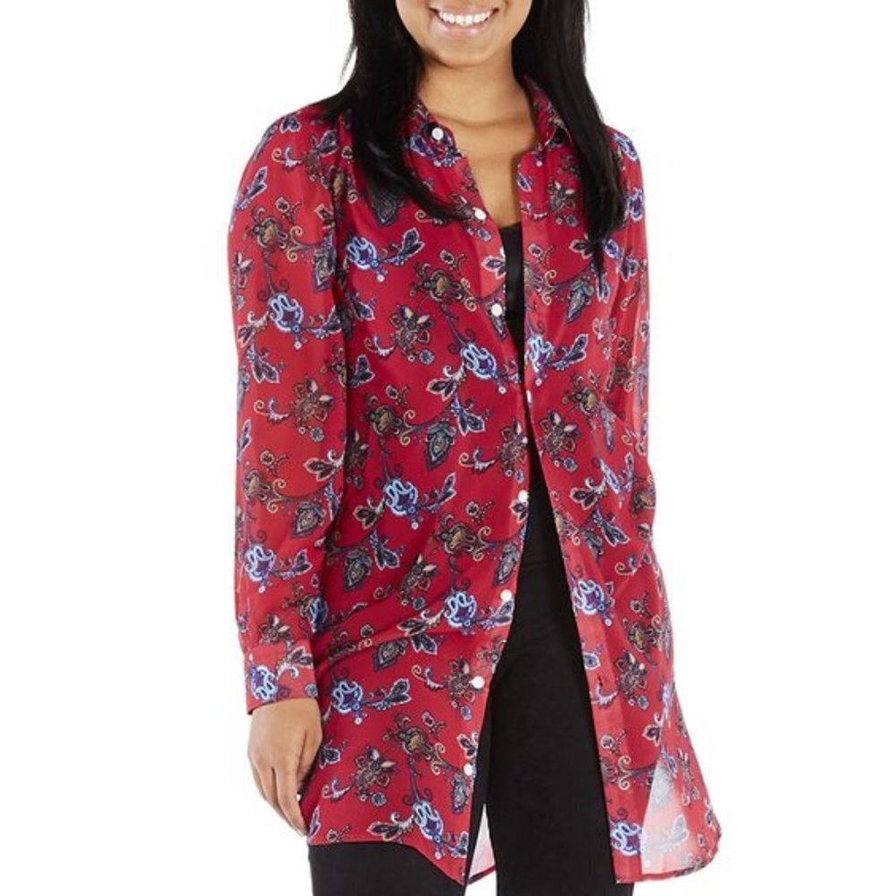 NWT RUBY RIBBON CHERRY BOMB PAISELY SHIRT DRESS!!!
